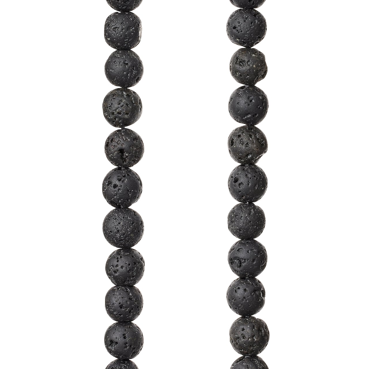 Black Lava Round Beads by Bead Landing™, 6mm